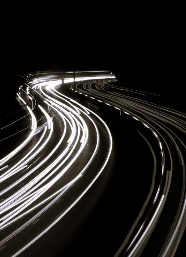 time lapse of a highway